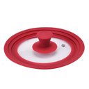 Ver imagem 1 de Tampa de Vidro Panela Frigideira Silicone 16-18-20cm Verm P