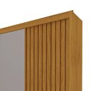 Ver imagem 4 de Guarda Roupa Casal com Espelho 3 Portas Royale Ripado 100% MDF Marrom/Marrome