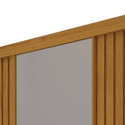 Guarda Roupa Casal com Espelho 3 Portas Royale Ripado 100% MDF - 5