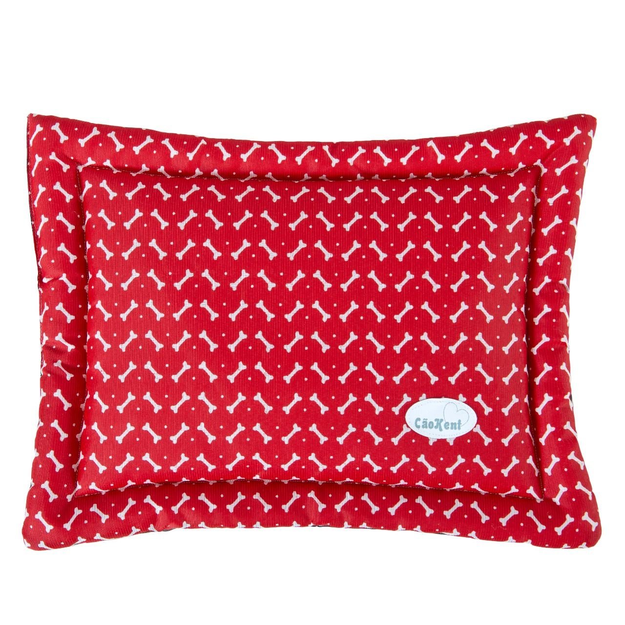 Colchonete para Cachorro Gato Caminha Pet 50x40 Ossinho Vermelho