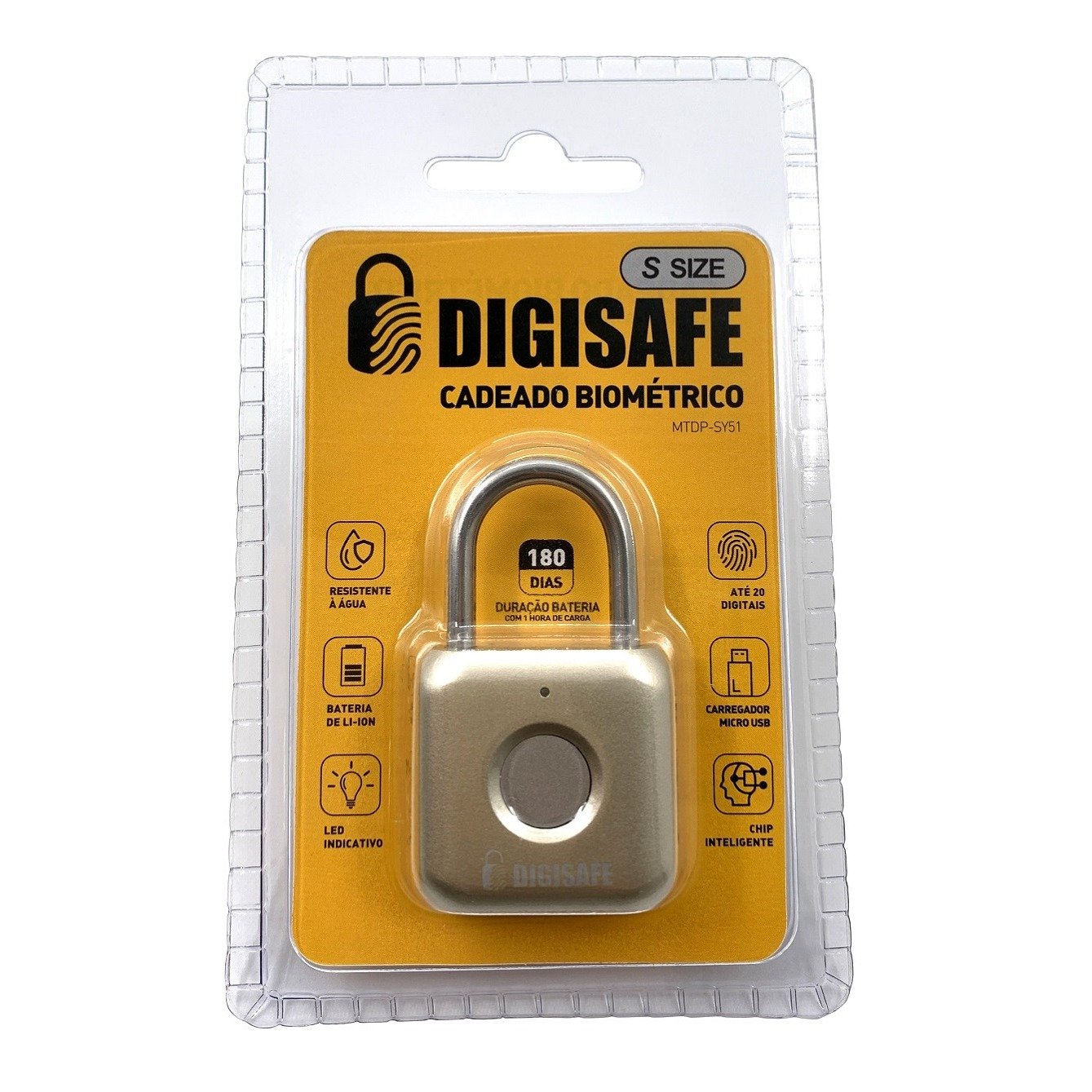 Cadeado com Biometria Digisafe - Modelo Dp-sy51 - 5