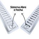 Ver imagem 4 de Ralo Linear Inox Abre Fecha 5cm X 80cm Coletor Raso 3cm Branco