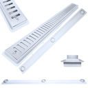 Ver imagem 2 de Ralo Linear Inox Abre Fecha 5cm X 80cm Coletor Raso 3cm Branco