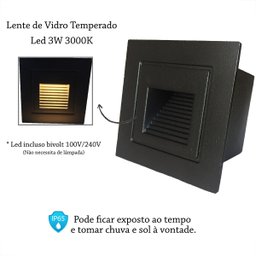 3 Balizador De Embutir Parede Externo Mini Fachada Lup76 - 4