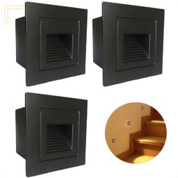 3 Balizador De Embutir Parede Externo Mini Fachada Lup76 - 3