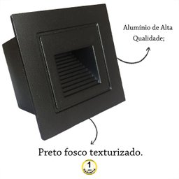 3 Balizador De Embutir Parede Externo Mini Fachada Lup76 - 2