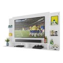 Ver imagem 5 de Painel Tv 60" Com Prateleiras De Vidro Brasil Multimóveis Br2739 Branco