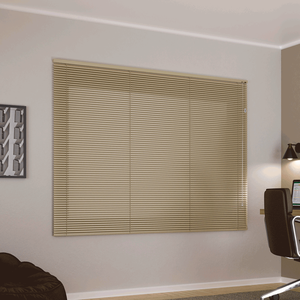 Persiana Horizontal 25mm Alumínio Crisdan Largura 1,90 X 1,30 Altura Bege