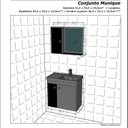 Ver imagem 4 de Gabinete para Banheiro com Cuba e Espelheira Munique Preto/Fosco/Ripado
