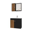 Ver imagem 3 de Gabinete para Banheiro com Cuba e Espelheira Munique Preto/Fosco/Ripado