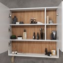 Ver imagem 6 de Armário para Banheiro com Espelho 80cm Evie B06 Branco Tau - Lyam Decor