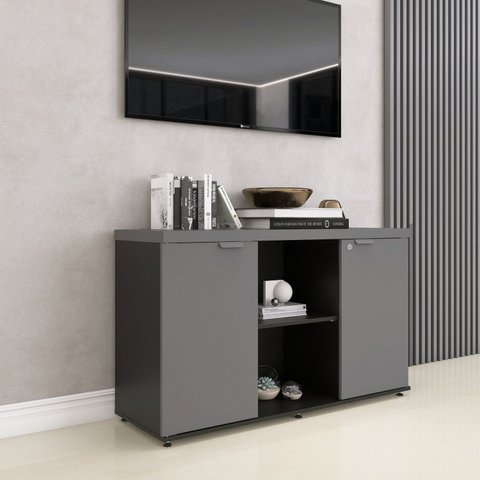 Armário para Escritório 2 Portas com Chave Tampo 40mm 121,5cm PE40 Branco