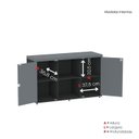 Ver imagem 5 de Armário para Escritório 2 Portas com Chave Tampo 40mm 121,5cm PE40 Branco