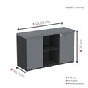 Ver imagem 3 de Armário para Escritório 2 Portas com Chave Tampo 40mm 121,5cm PE40 Branco