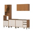Ver imagem 2 de Cozinha Completa Venaly 12 Portas 2 Gavetas com Vidro Reflecta CEC301 Cinamomo/Off White - Henn