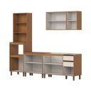 Ver imagem 3 de Cozinha Completa Venaly 12 Portas 2 Gavetas com Vidro Reflecta CEC301 Cinamomo/Off White - Henn