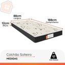 Ver imagem 3 de Colchão Solteiro Espuma D23 Liso Estampa Bambu 88x188x12cm
