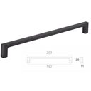 Ver imagem 3 de Kit 10 Puxadores Alça para Móveis Linea 192 Preto Industrial Bigfer Gaveta Porta
