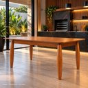 Ver imagem 1 de Mesa de Jantar Madeira Maciça 4 Lugares Berlim 120cm Tampo Laminado