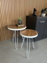 Ver imagem 2 de Conjunto Mesa Lateral Siena Cumaru BELI HOUSE Branco