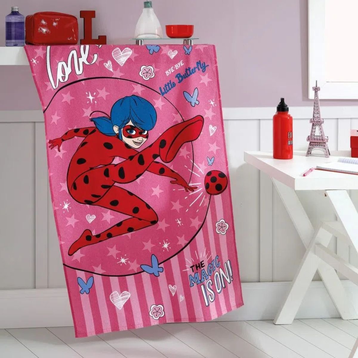 Toalha De Banho Felpudo Miraculous Ladybug 70Cm X 1,15M - Döhler - 1