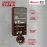 Cristaleira com Porta Garrafas 2 Portas Scala Móveis Bechara - 5