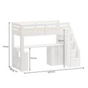 Ver imagem 4 de Cama Alta Infantil/Juvenil Star Plus Office Multifuncional Casatema MadeiraOriginals