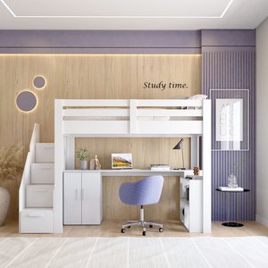Cama Alta Infantil/juvenil Star Plus Office Multifuncional Casatema