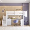 Cama Alta Infantil/juvenil Star Plus Office Multifuncional Casatema - 2