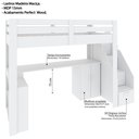 Ver imagem 5 de Cama Alta Infantil/juvenil Star Plus Office Multifuncional Casatema MadeiraOriginals