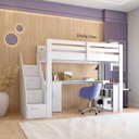 Ver imagem 1 de Cama Alta Infantil/Juvenil Star Plus Office Multifuncional Casatema MadeiraOriginals