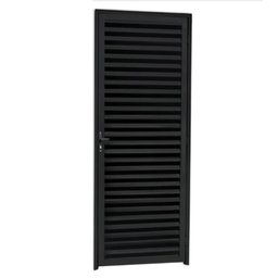 Porta de Alumínio Preto Veneziana Fit Direita - 210x70 - 1