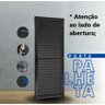Porta de Alumínio Preto Veneziana Fit Direita - 210x70 - 2