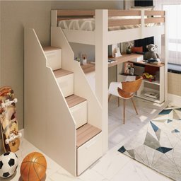 Cama Alta Infantil/Juvenil Star Plus Office Multifuncional Casatema - 10