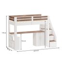 Ver imagem 4 de Cama Alta Infantil/Juvenil Star Plus Office Multifuncional Casatema MadeiraOriginals