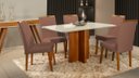 Ver imagem 1 de Mesa de jantar + 6 cadeiras França Tampo 160 Cm Terracota