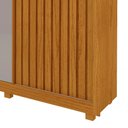 Ver imagem 7 de Guarda Roupa Casal com Espelho 3 Portas Pés Royale Ripado 100% MDF Marrom/Marrome