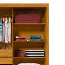 Ver mais imagens de Guarda Roupa Casal com Espelho 3 Portas Pés Royale Ripado 100% MDF Marrom/Marrome