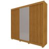 Guarda Roupa Casal com Espelho 3 Portas Pés Royale Ripado 100% MDF - 3
