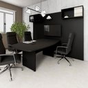 Ver imagem 1 de Mesa Reunião 270cm x 110cm Pé Painel com 2 Caixas para Tomadas F5 Office Cor:Preto