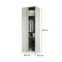 Ver imagem 4 de Guarda Roupa Closet Aberto Canto Reto 2 Cabideiros 80,4cm Prime Luciane Móveis
