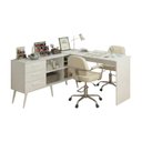 Ver imagem 2 de Mesa de Manicure Profissional de Canto em L com 3 Gavetas Jady Multimóveis Mp6042 Branco