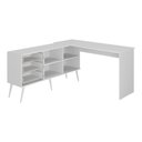 Ver imagem 3 de Mesa de Manicure Profissional de Canto em L com 3 Gavetas Jady Multimóveis Mp6042 Branco