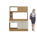 Ver imagem 4 de Cozinha 4 Portas 1 Gaveta Zeta Bege/Marromle/Cristalo