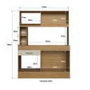 Ver imagem 3 de Cozinha 4 Portas 1 Gaveta Zeta Bege/Marromle/Cristalo