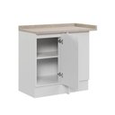 Ver imagem 6 de Balcão Canto Reto Planejado 1 Porta com Tampo Marselha CabeCasa MadeiraOriginals Branco