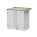 Ver imagem 2 de Balcão Canto Reto Planejado 1 Porta com Tampo Marselha CabeCasa MadeiraOriginals Branco