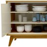 Buffet Aparador 4 Portas com LED 160cm Pés Madeira 100% MDF - 5