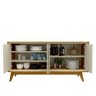 Buffet Aparador 4 Portas com LED 160cm Pés Madeira 100% MDF - 13