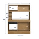 Ver imagem 3 de Cozinha Compacta 4 Portas 1 Gaveta 2 Nichos para Forno Zeta